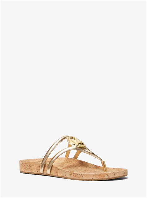 michael kors hampton sandal|Hampton Leather Sandal .